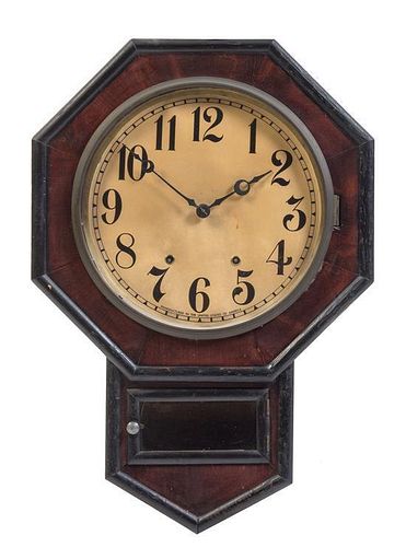A Wall Clock, Ansonia Height 24 1/4 inches.