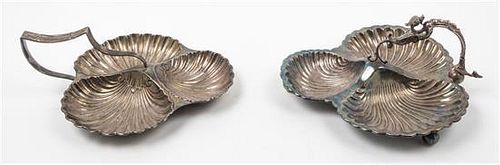 A Pair of Silver-Plate Dishes Width of wider 10 1/4 inches.