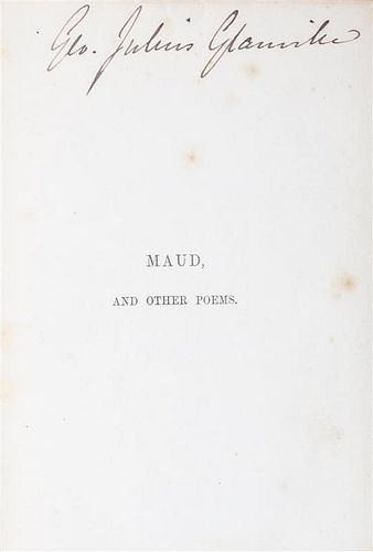 TENNYSON, ALFRED LORD. Maud, and Other Poems. London, 1855. First edition.