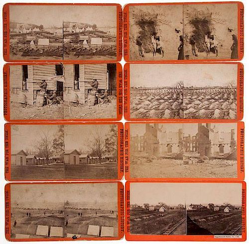 E. & H.T. Anthony Civil War Stereoviews of Operations in Virginia, Including Great Siege Train 