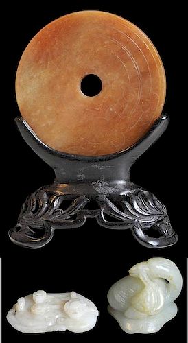 Three Pieces Antique Chinese Jade