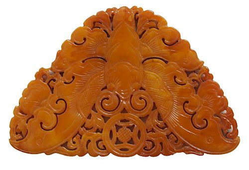 Antique Chinese Finely Carved Amber
