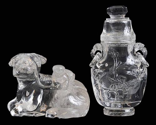 Antique Chinese Carved Rock Crystal