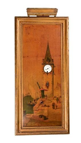Coin Operated Music Box Clock Painting.