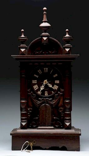 Black Forest Shelf Trumpeter Clock.
