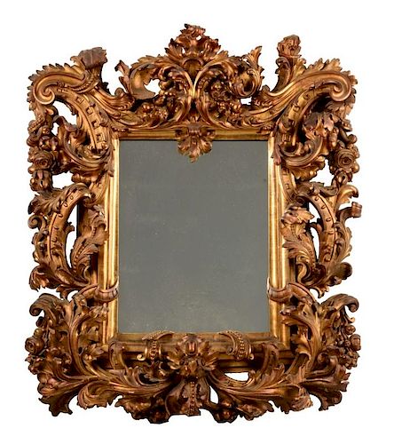 Large Ornate Gold Mirror.