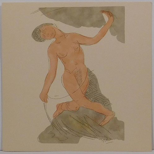 After Auguste Rodin: Two Lithographs After Rodin's Watercolors