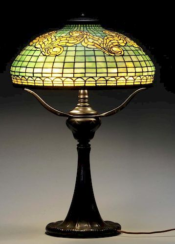 Tiffany Studios 18" Tyler Scroll Lamp.