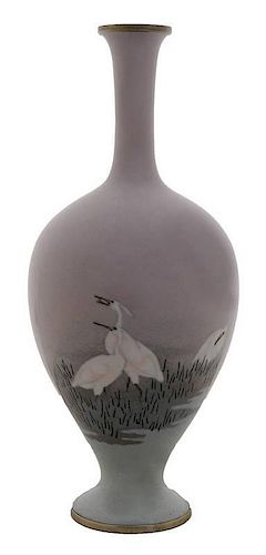 Cloisonn&#233; Bottle-Form Vase Depicting