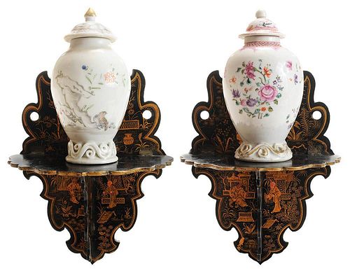 Two Chinese Export Tea Caddies,