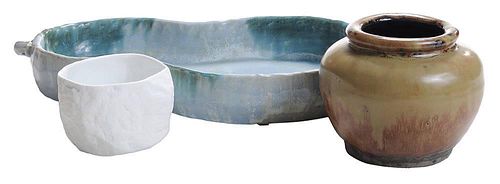 Three Pieces Japanese Ceramics
