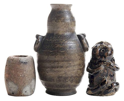 Three Pieces Japanese Ceramics