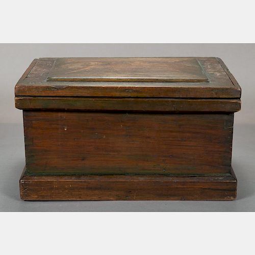 An American Oak and Pine Tool Chest, 19th Century.