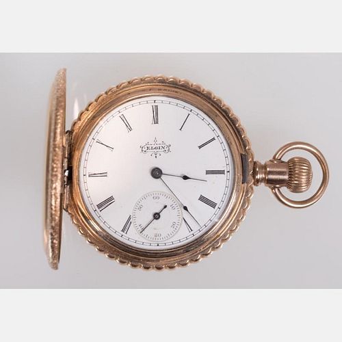 An Elgin 14kt. Yellow Gold-Filled Pocket Watch, 20th Century.