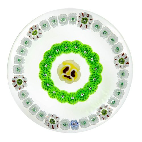 PARABELLE PG-110 / SPACED CONCENTRIC MILLEFIORI PAPERWEIGHT,