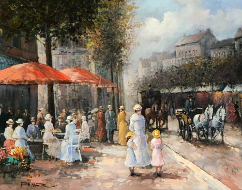 Penck (20th C.) European Street Scene