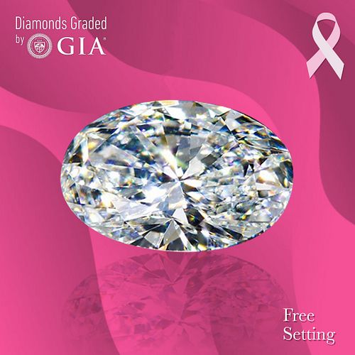NO-RESERVE LOT: 1.50 ct, E/VS1, Oval cut GIA Graded Diamond. Appraised Value: $43,200 