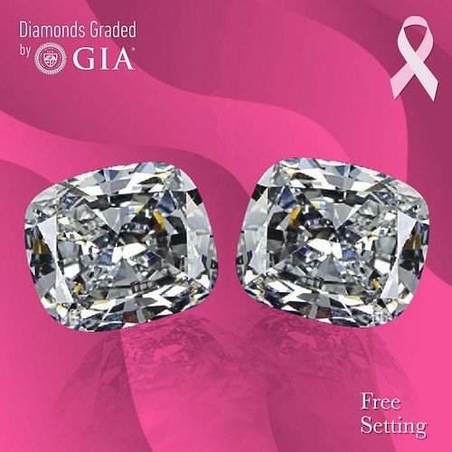 1) 3.06 ct, E/VVS2, Cushion cut GIA Graded Diamond. Appraised Value: $233,300 2) 3.01 ct, E/VS1, Cushion cut GIA Graded Diamond. Appraised Value: $189