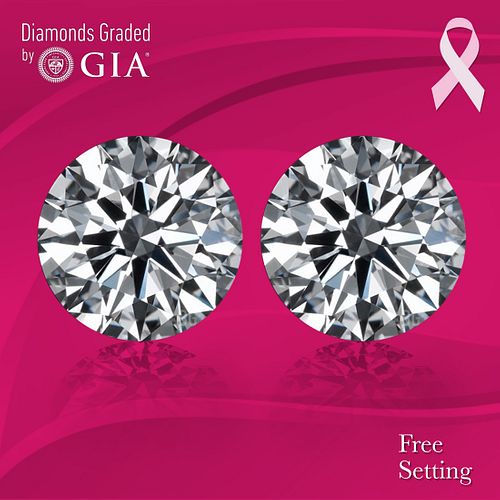 1) 3.01 ct, I/VS2, Round cut GIA Graded Diamond. Appraised Value: $125,200 2) 3.02 ct, I/VS2, Round cut GIA Graded Diamond. Appraised Value: $125,700.