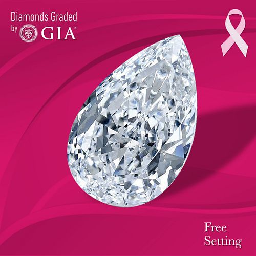 3.02 ct, D/FL, Type IIa Pear cut GIA Graded Diamond. Appraised Value: $347,300 