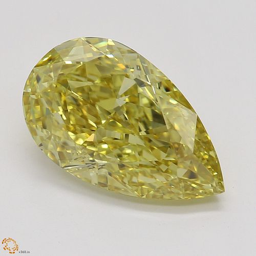 2.36 ct, Natural Fancy Deep Yellow Even Color, VS1, Pear cut Diamond (GIA Graded), Appraised Value: $117,900 