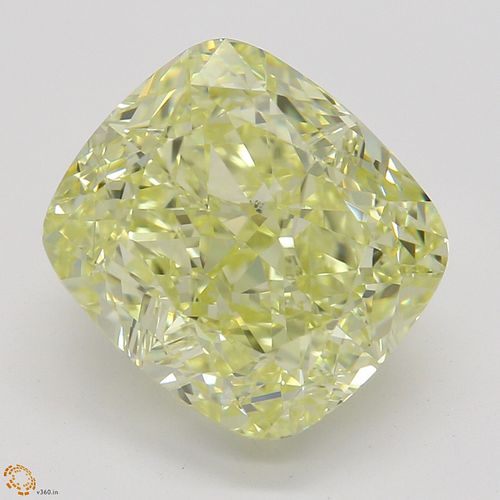 5.03 ct, Natural Fancy Yellow Even Color, SI1, Cushion cut Diamond (GIA Graded), Appraised Value: $147,300 