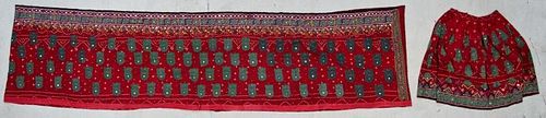 2 Antique Embroidered Textiles, India/Pakistan