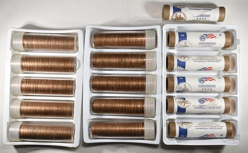 16 BU ROLLS OF LINCOLN CENTS: