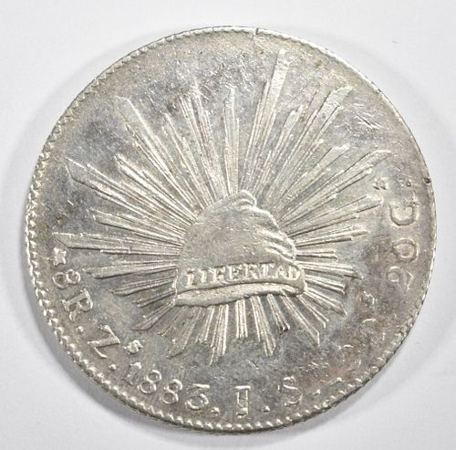 1883 MEXICO 8 REALES  AU