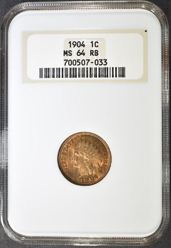 1904 INDIAN CENT  NGC MS-64 RB