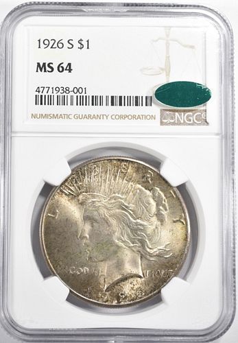 1926-S PEACE DOLLAR  NGC MS-64 CAC
