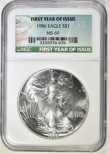 1986 ASE FIRST YEAR OF ISSUE NGC MS 69