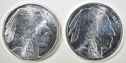 (2) ONE TROY OUNCE .999 SILVER ROUNDS
