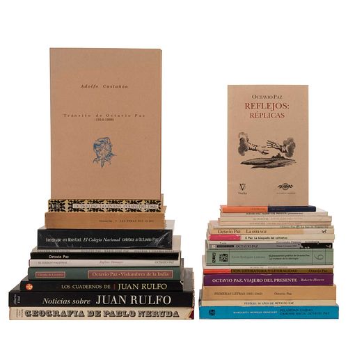 Libros escritos por Octavio Paz, Pablo Neruda y Juan Rulfo.Vislumbres de la India / Polaridad - Unidad,Caminos hacia Octavio Paz.Pzs:28