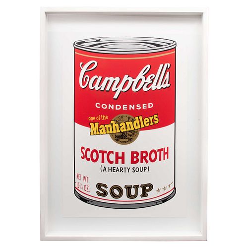 ANDY WARHOL. Campbell´s Soup II, Scotch Broth. Serigrafía.  Con sello en la parte posterior.