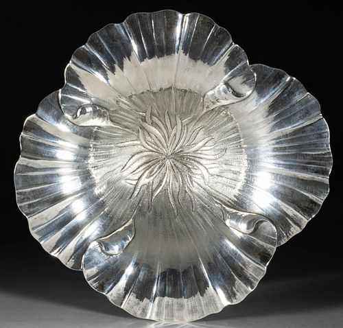 CLEMENS FRIEDELL PASADENA, CALIFORNIA POPPY STERLING SILVER COMPOTE,