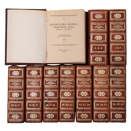 Carreño, Alberto María. Archivo del General Porfirio Díaz. Memorias y Documentos. México: 1947 - 1961. 30 tomos en 10 volúmenes.