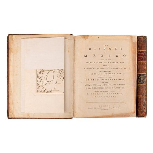 Clavigero, Francesco Saverio. The History of Mexico. London: Printed for G. G. J. & J. Robinson, 1787. 1 plano, 1 mapa y 25 láms. Pzs.2