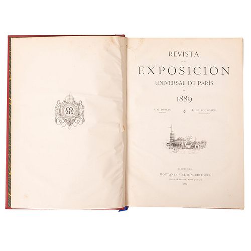 Dumas, F. G. Revista de la Exposición Universal de París en 1889. Barcelona: Montaner y Simón, 1989. Ilustrado con grabados.