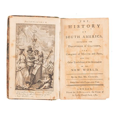 Mr. Cooper. The History of South America. Containing the Discoveries of Columbus, the Conquest of Mexico... London: 1789. 6 láminas.