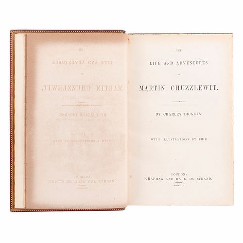 Dickens, Charles. The Life of Martin Chuzzlewit. London: Chapman and Hall, 1844. Illustrations by Phiz (Hablot Knight Browne).