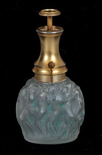 A Lalique Glass Perfume Bottle