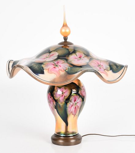 A Lotton Art Glass Lamp