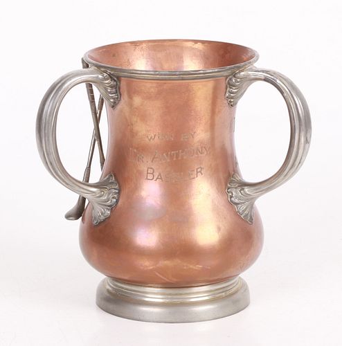A Copper Golf Trophy Dated 1914