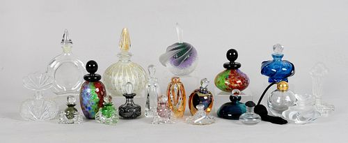 A Group of Glass Perfume Bottles