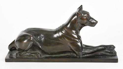 Edward Sanford (1886 - 1951) Bronze, Great Dane