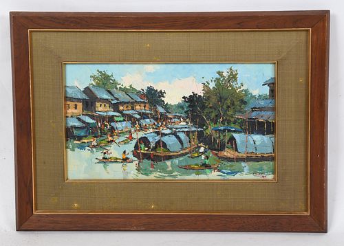 Tawee Nangdakwang (1925 - 1991) Oil on Canvas