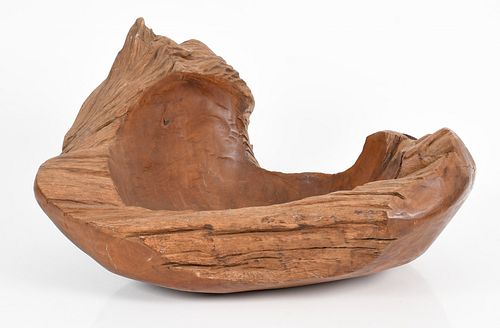 A Carved Free Form Wooden Bowl