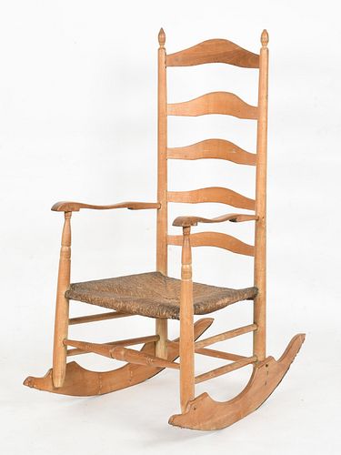 Delaware Valley Maple Ladder Back Rocking Chair