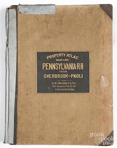 Bromley, Atlas of Properties on Main Line Pennsylvania Railroad from Overbrook to Paoli 1926.